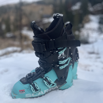 Scarpa Quattro Ski Boots in snow